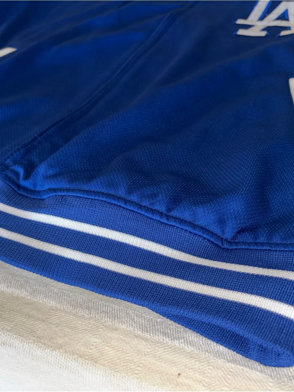 Los Angeles Dodgers MLB Stitches Blue Full Zip Varsity Jacket Men's Medium
